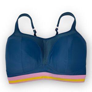 Panache Boundless Racerback Non-Wire Sports Bra 7341B Teal Women’s Size 38C